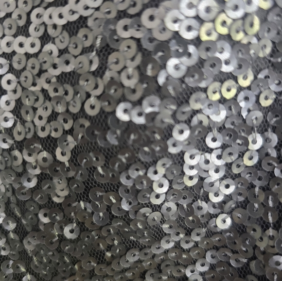 Talbots Silver Sequin Gray Sleeveless Top Size M New with tags - Picture 2 of 6